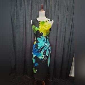 Dress Barn Black and Multicolor Floral Dress